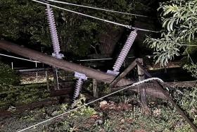 People lost electricity as the storm wrought catastrophic damage, downing power lines in Queensland’s capital Brisbane and the Gold Coast area.