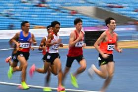 Singapore's Soh Rui Yong (far right) taking part in the men's 5,000m final on May 9, won  