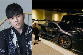 Six-year-old Hathaway (right) has been rocking up to her exams in style in a limited-production McLaren Senna driven by father Jay Chou.