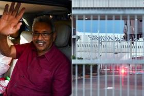 Mr Gotabaya Rajapaksa arrived at Changi Airport at 7.17pm on a Saudia flight on July 14.