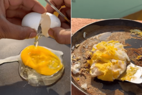 In a video uploaded on April 9, Facebook user “Puchu Babu” is seen cooking an egg on a black pan on the terrace of his house.