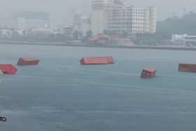 Pictures of the containers floating in the sea were circulating on social media platforms.