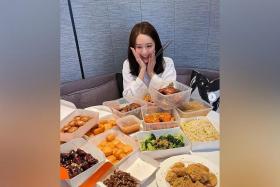K-pop star and actress Yoona enjoyed local seafood while in town for an Estee Lauder event.